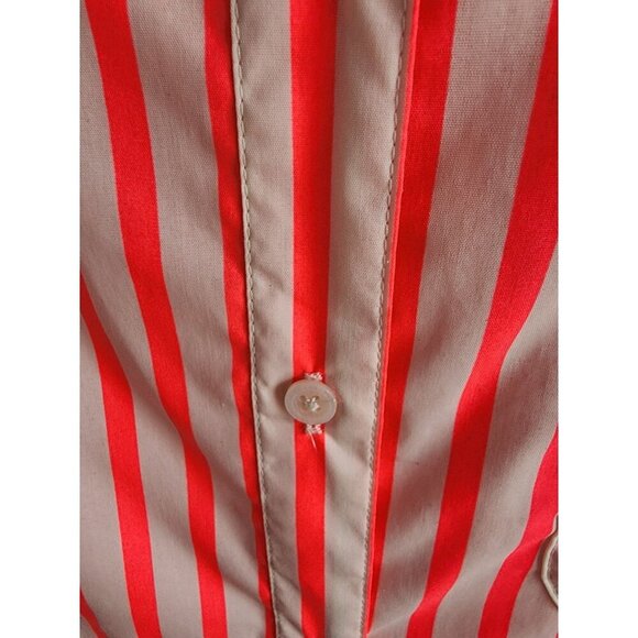 A New Day Shirt Womens Button Up Pink Stripe Preppy Work Office Size Medium - Picture 5 of 7